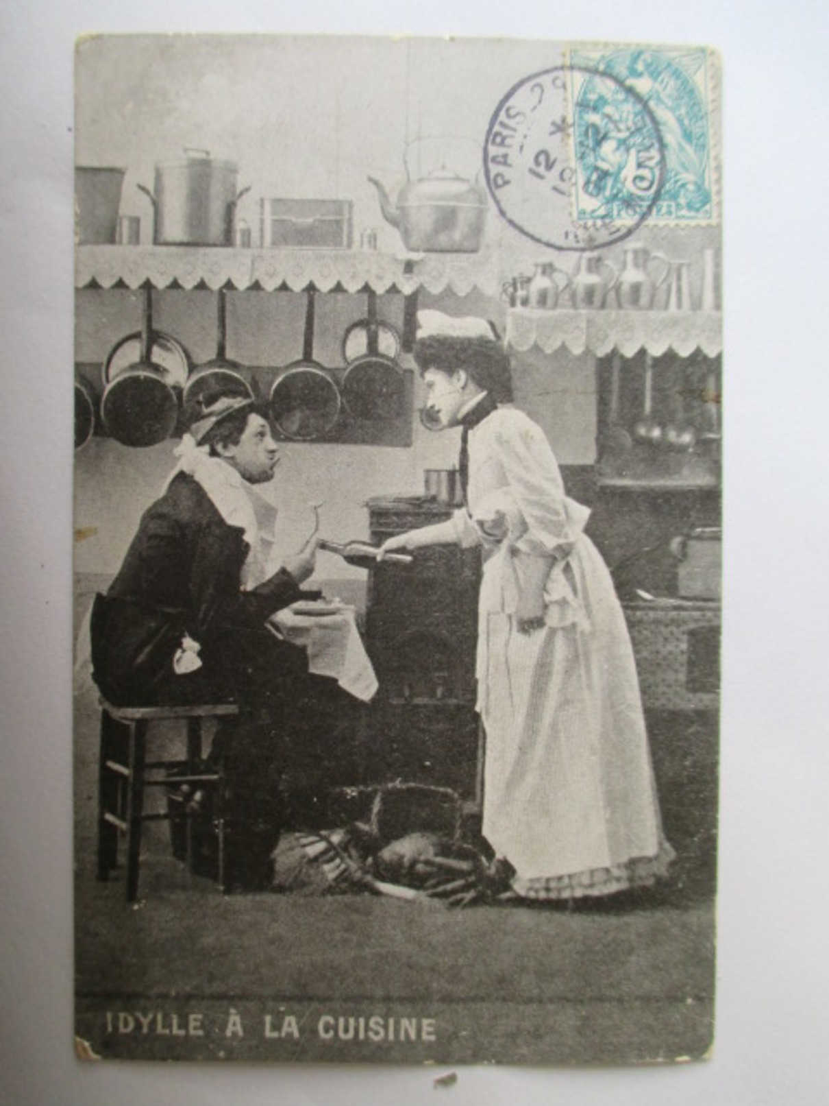CPA 1912  - Idylle à La Cuisine - Cuisinière Avec Militaire - D'une Série Humoristique - Humoristiques