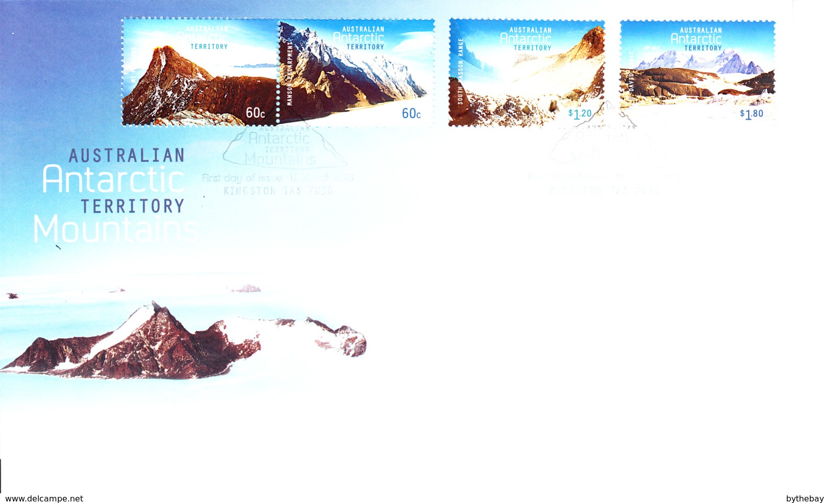 Australian Antarctic Territory FDC 2013 Set Of 4 Mountains - FDC