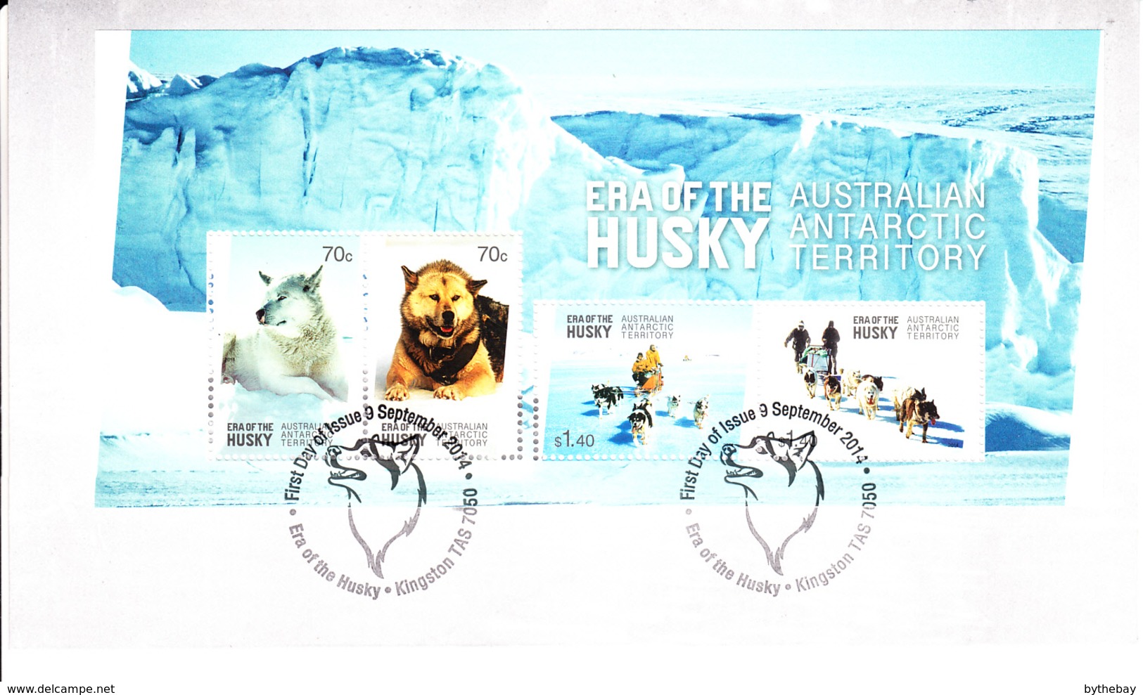 Australian Antarctic Territory FDC 2014 Souvenir Sheet Of 4 Era Of The Husky - FDC