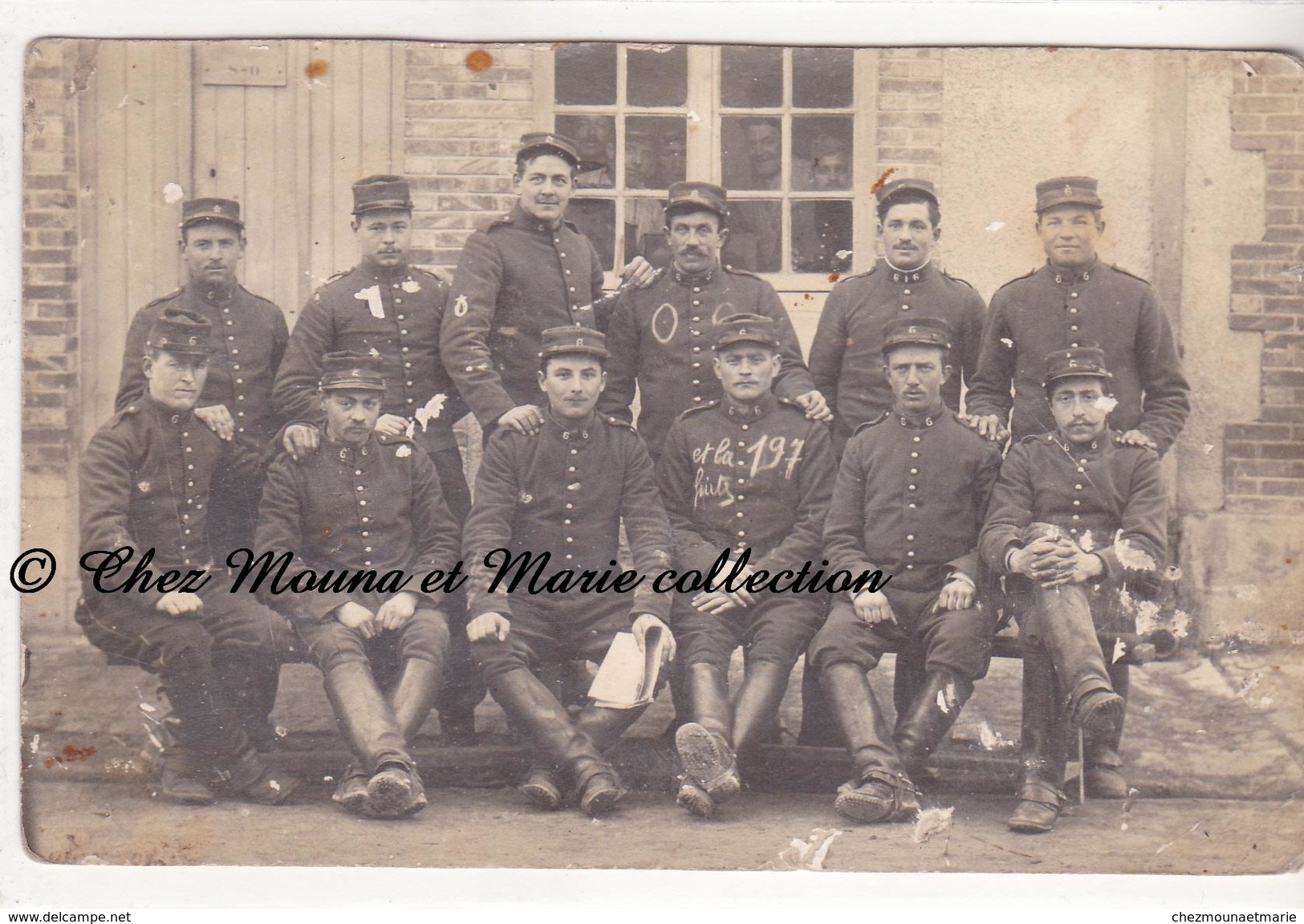 REIMS - 6 EME REGIMENT - CAVALIERS - SELLIER - POUR ST LOUP EN CHAMPAGNE - ARDENNES - CARTE PHOTO MILITAIRE - Régiments