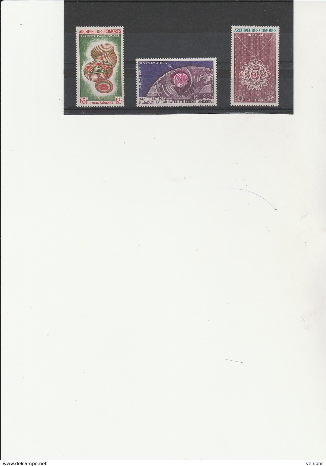 ARCHIPEL DES COMORES - POSTE AERIENNE N° 7 A 9  - NEUF X - ANNEE 1963 - COTE : 20 ,50 &euro; - Ungebraucht