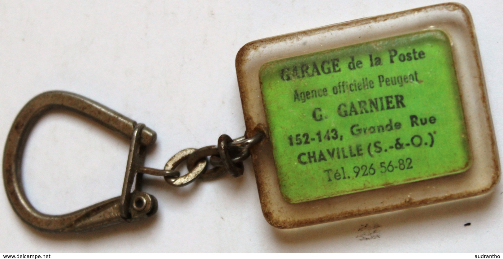 Porte Clefs Ancien Garage Peugeot De La Poste CHAVILLE Grande Rue - Key-rings