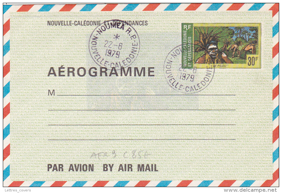 NOUVELLE CALEDONIE ENTIER AEROGRAMME 30f " LE PILOU " - Cote 85&euro; - Covers & Documents