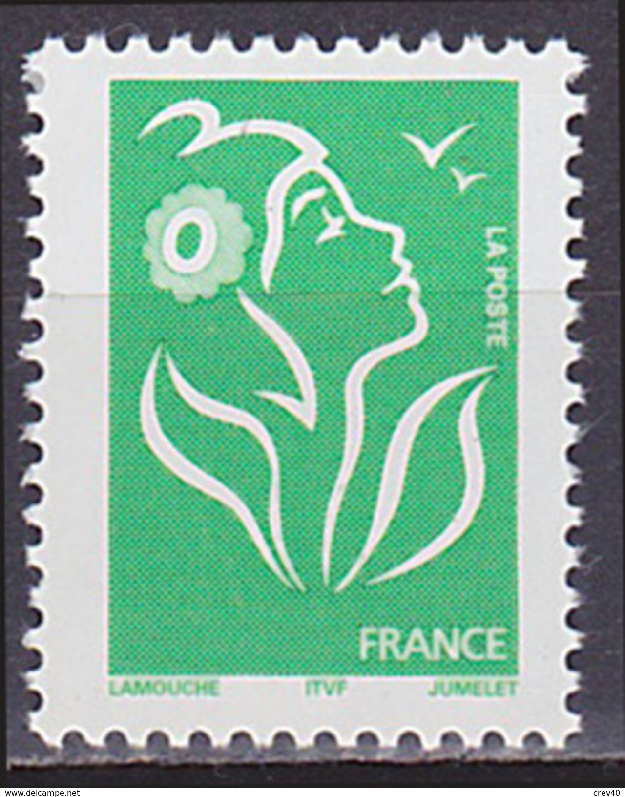 Timbre Neuf ** N° 3733a(Yvert) France 2005 - Marianne De Lamouche ITVF - 2004-2008 Marianne De Lamouche