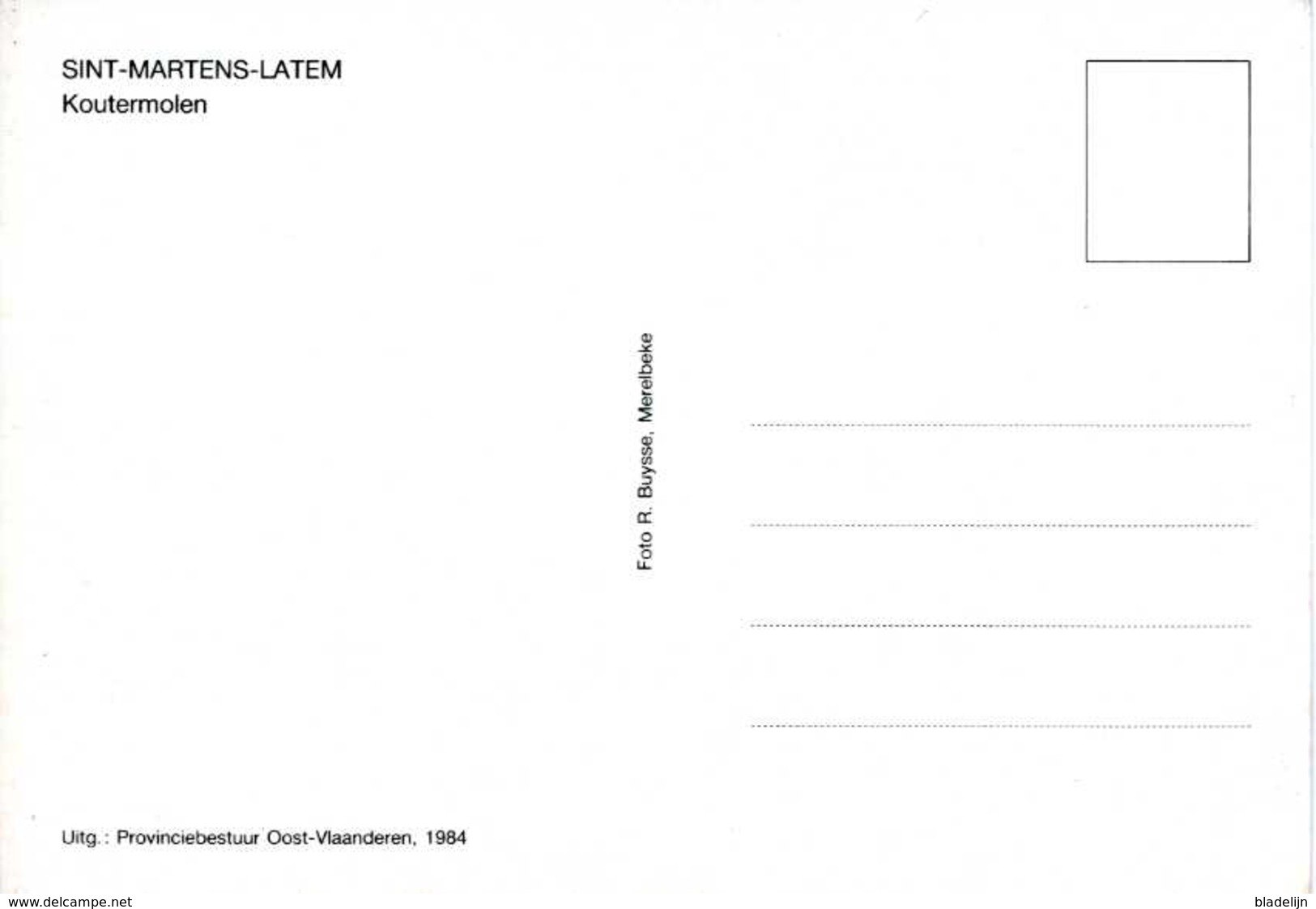 SINT-MARTENS-LATEM (O.Vl.) - Molen/moulin - Houten Standaardmolen (Koutermolen) Na Verplaatsing / Restauratie (1984) - Sint-Martens-Latem