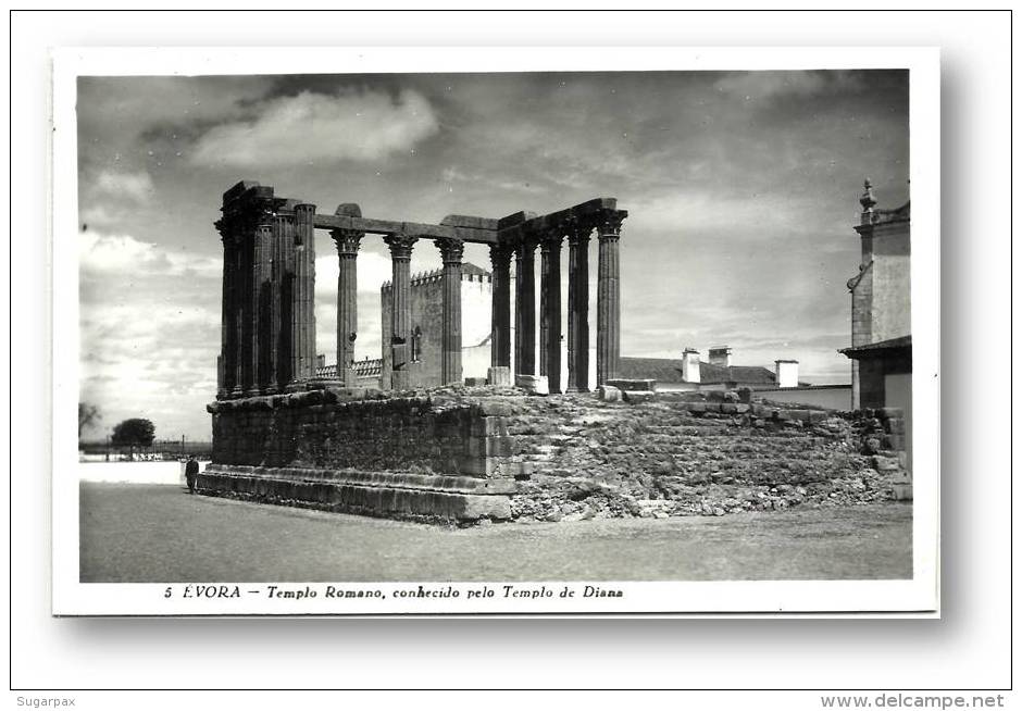 ÉVORA -  Templo Romano, Conhecido Pelo Templo De Diana - Ed. LOTY N&ordm; 5 - Alentejo Portugal - 2 Scans - Evora