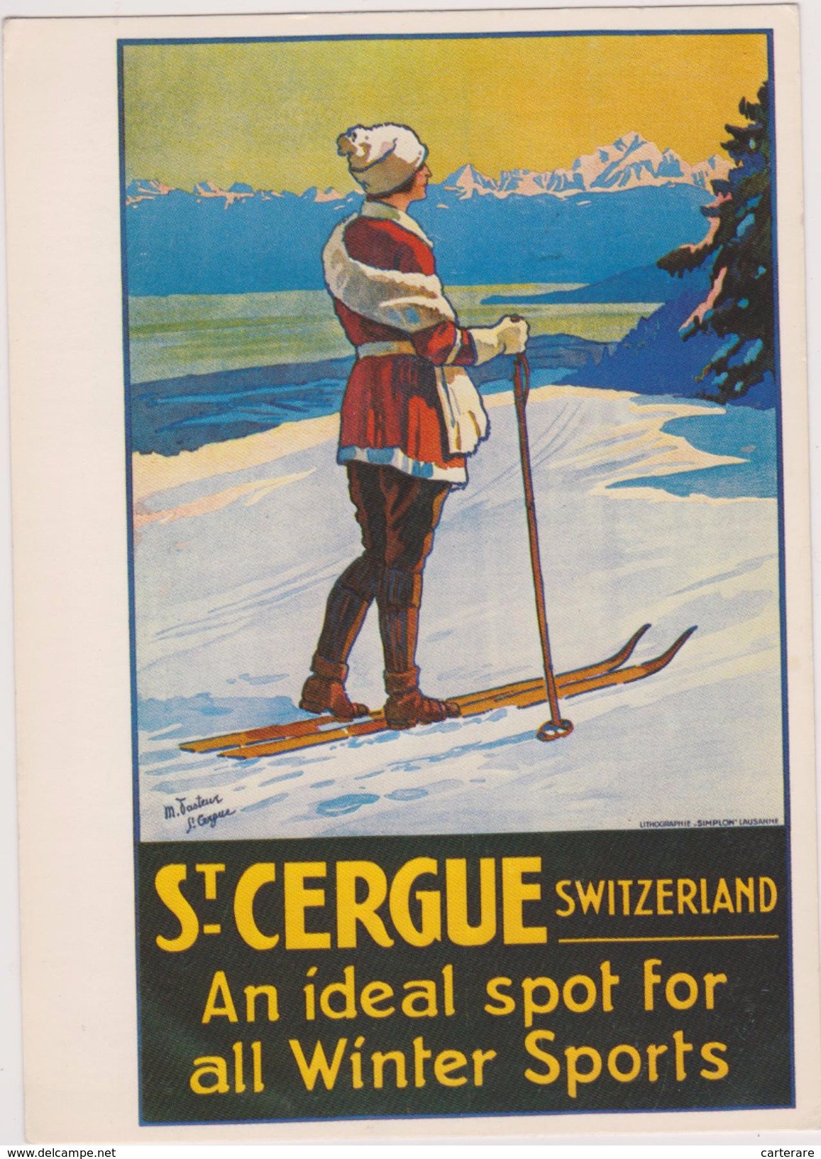 SUISSE,SWITZERLAND,SWISS, HELVETIA,SCHWEIZ,SVIZZERA,SAINT CERGUE ,VAUD,NYON,SKIEUR - Saint-Cergue