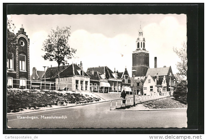 CPA Vlaardingen, Maassluissedijk, Vue Partielle Avec Vue De La Rue - Vlaardingen