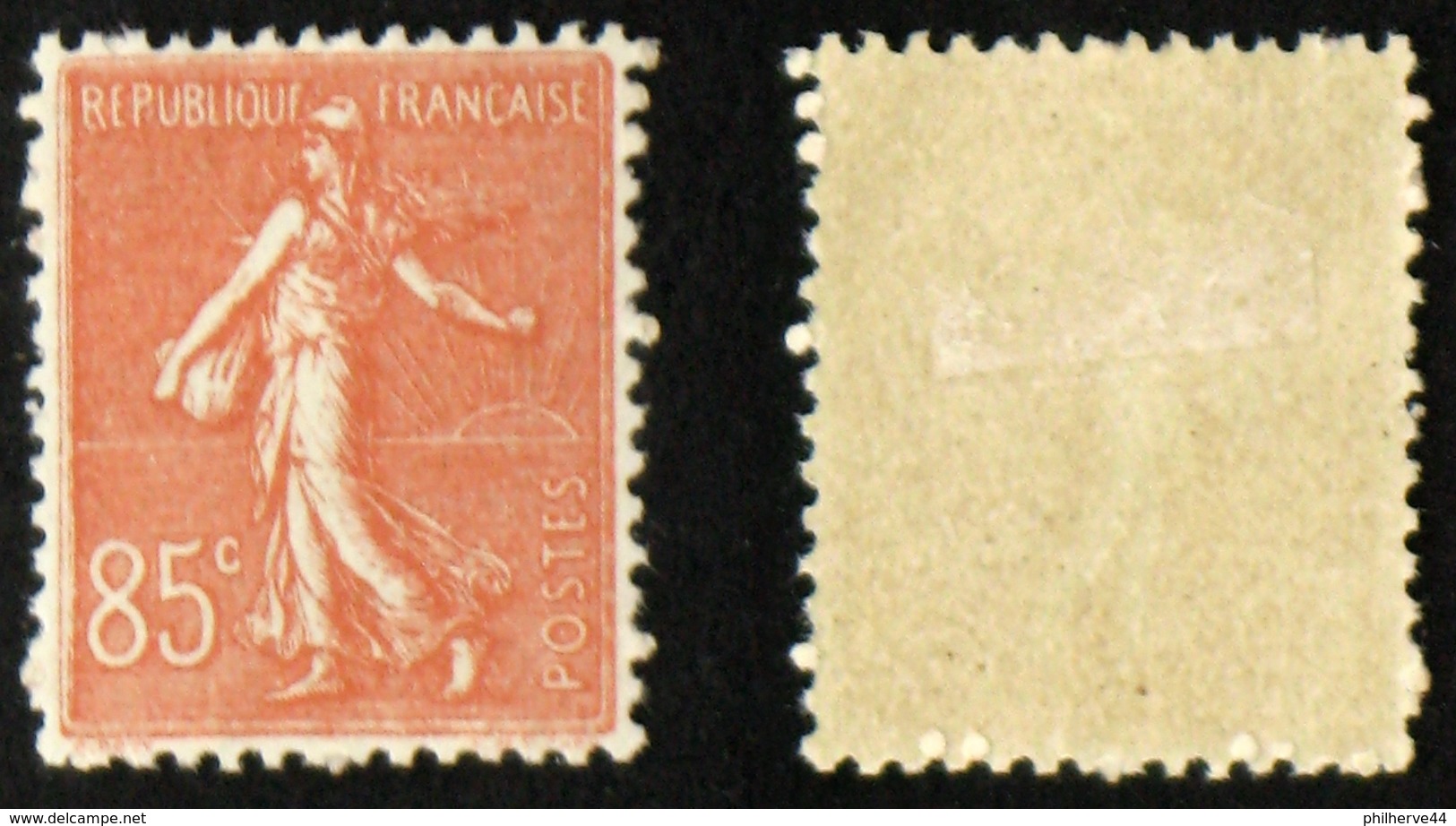 N° 204 85c Rouge Semeuse Lignée TB Neuf N* Cote 15&euro; - 1903-60 Semeuse Lignée