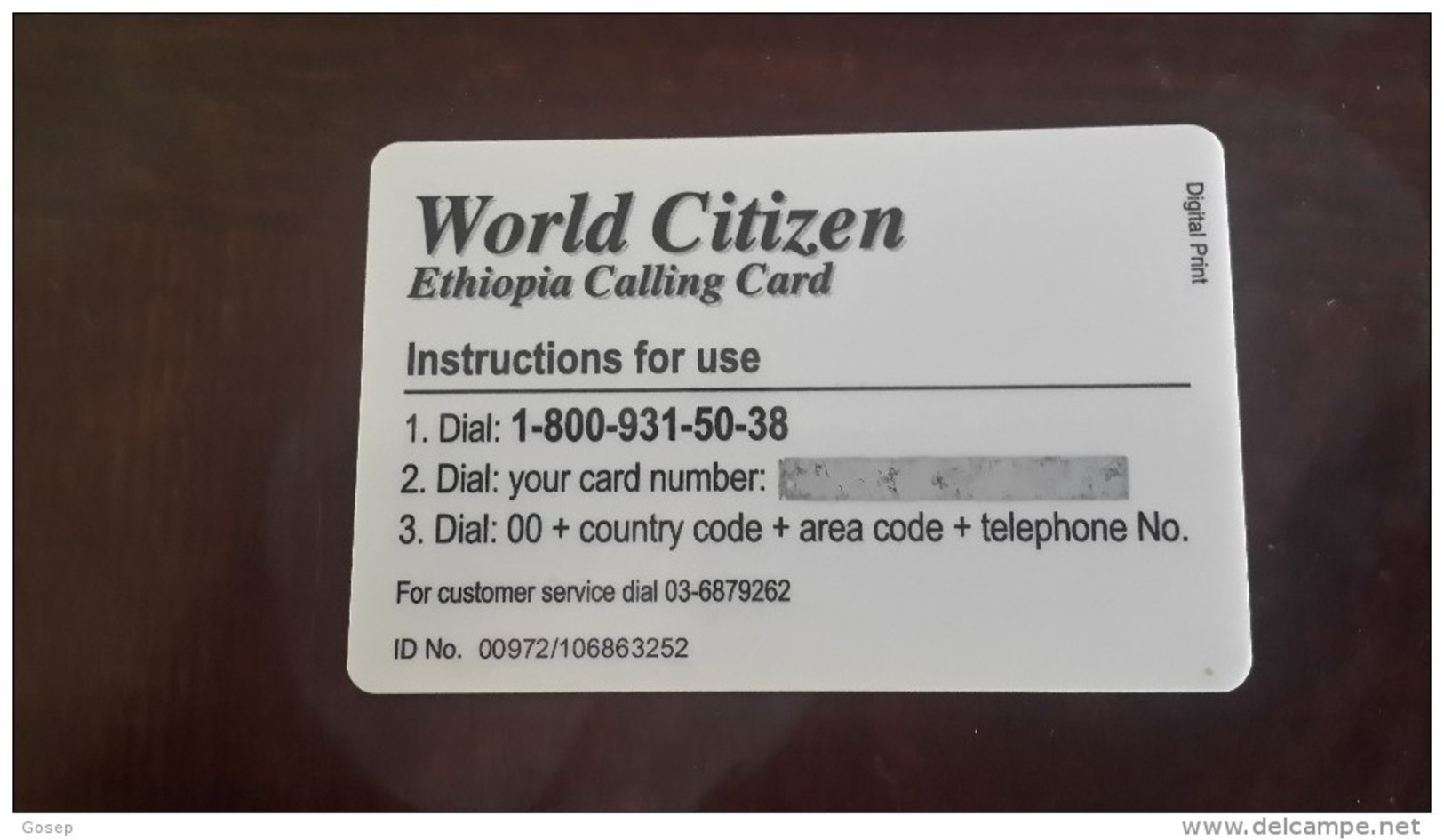 Ethiopia-world Citizen-ethiopis Calling Card 450units-mint Card+1card Prepiad Free - Etiopía