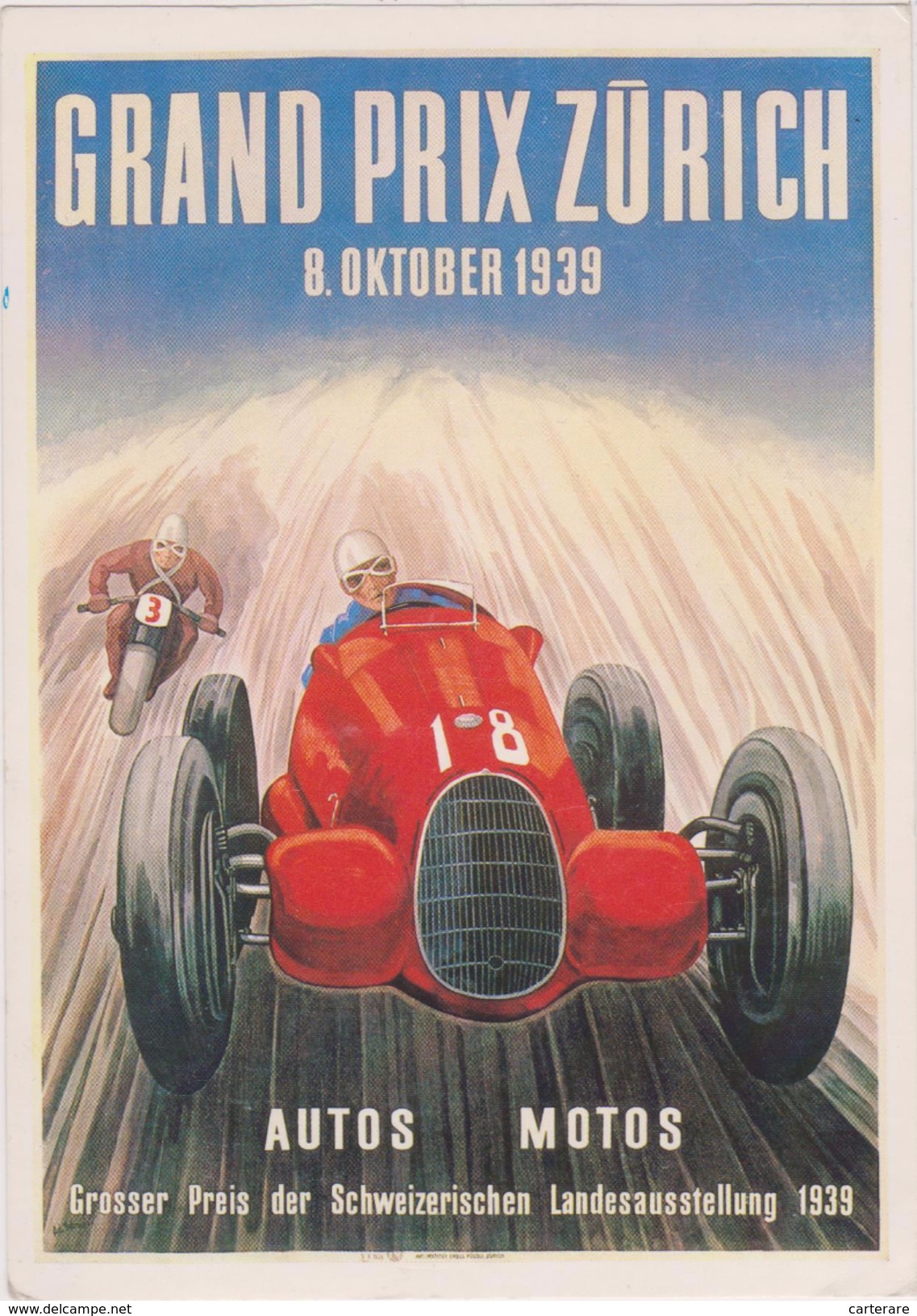 SUISSE,SCHWEIZ,SVIZZERA,SWITZERLAND,HELVETIA,SWISS ,ZURICH,ZURI,ZURIGO,AUTO,MOTO,GRAND PRIX DE 1939 - Zürich