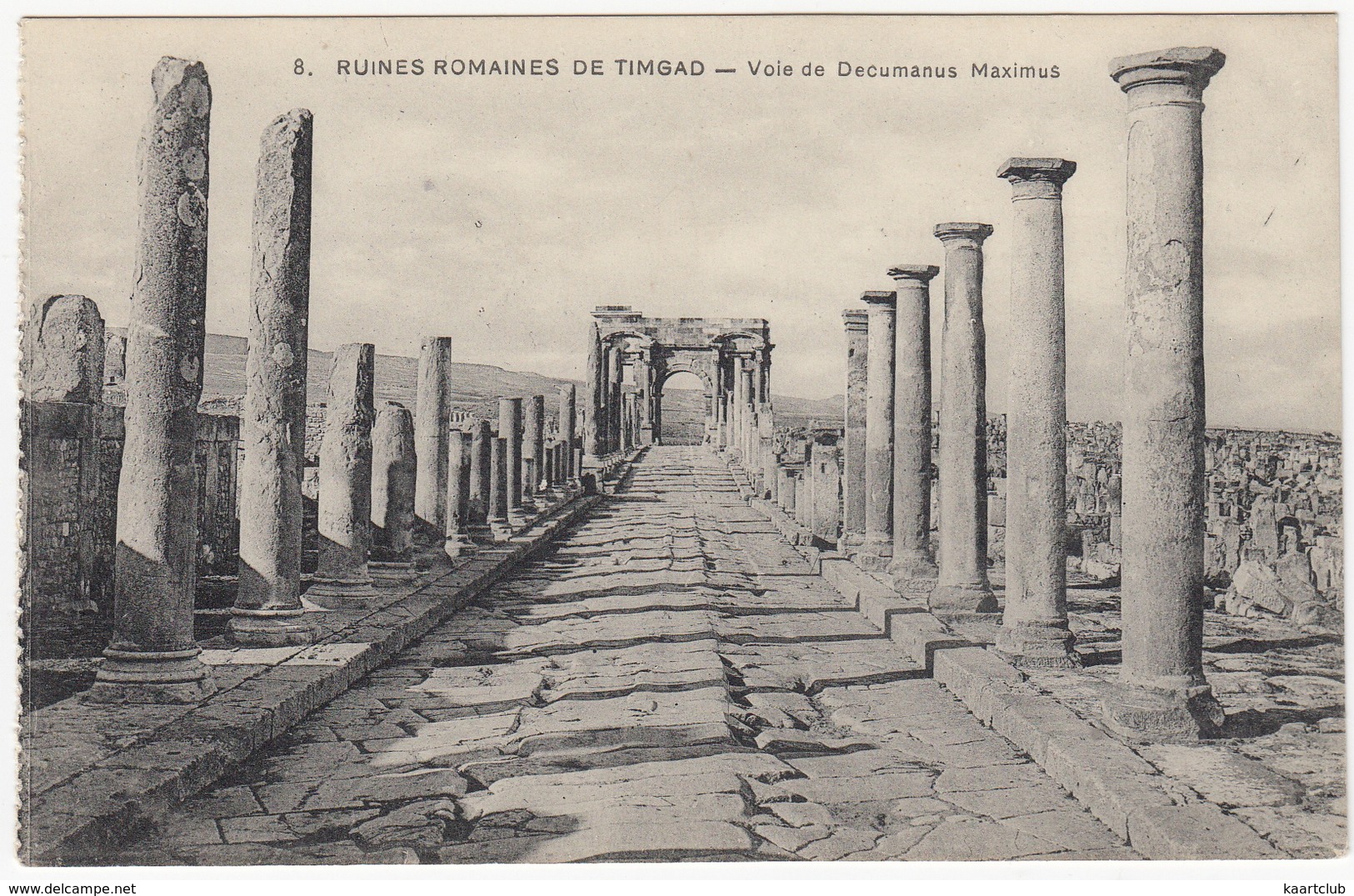 Timgad: Voie De Decumanus Maximus -  8. -  Ruines Romaines De Timgad - (Algerie) - Plaatsen