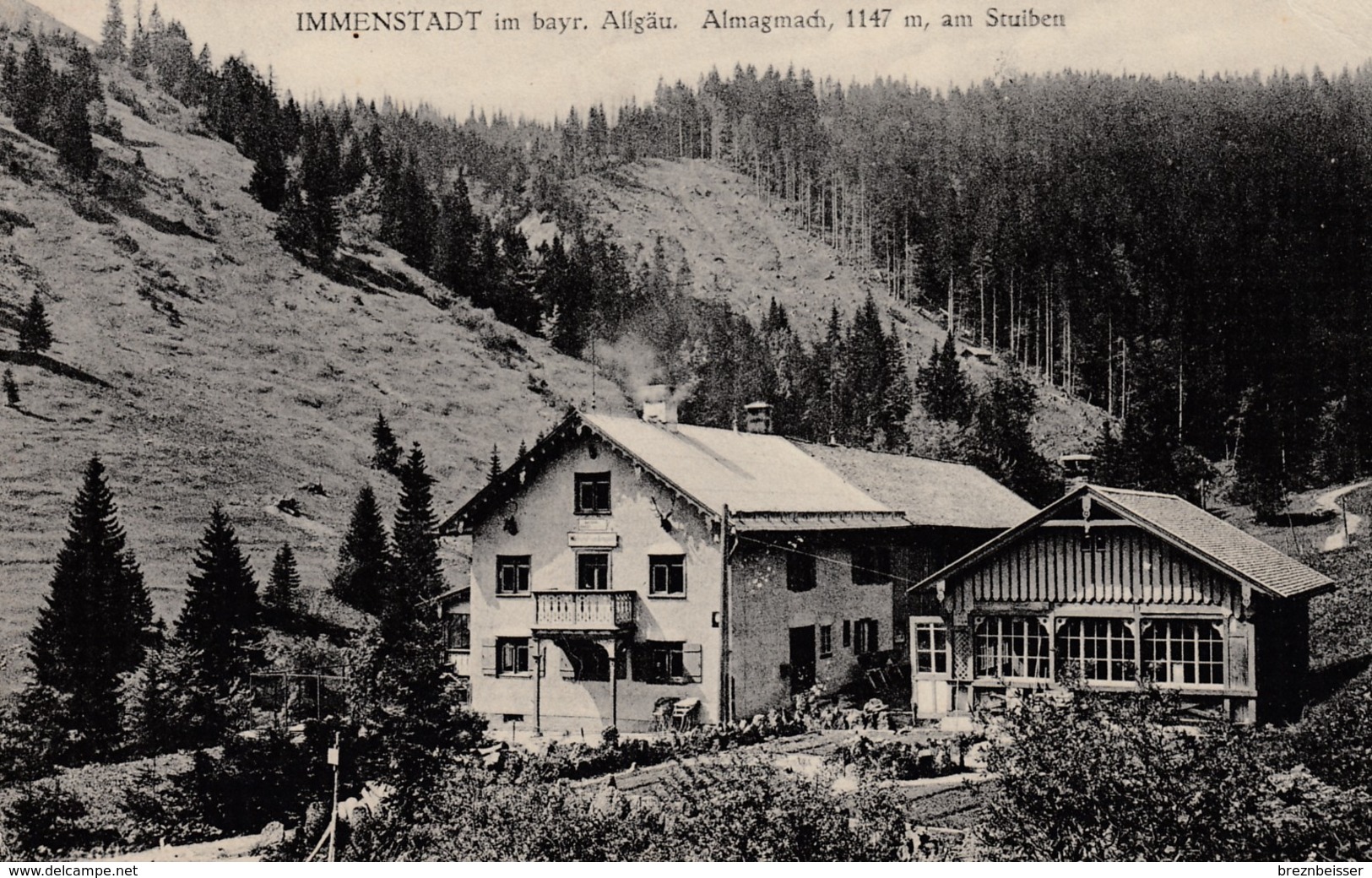 AK Immenstadt / Allgäu - Almagmach 1147 M Am Stuben, Karte Gel. 1917 - Immenstadt