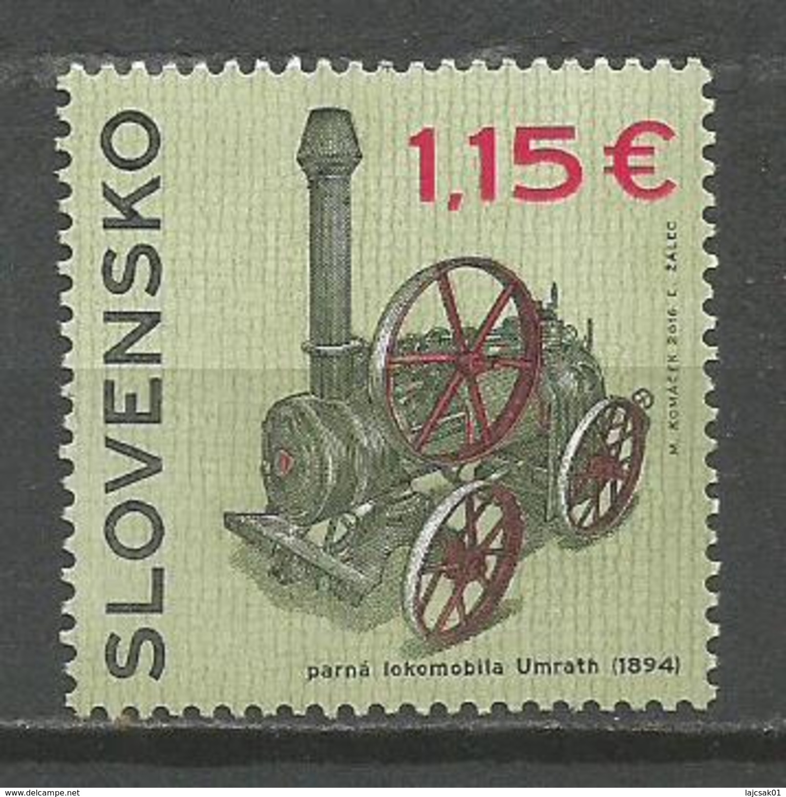 Slovakia 2016. Traction Engine Umrath MNH - Ungebraucht