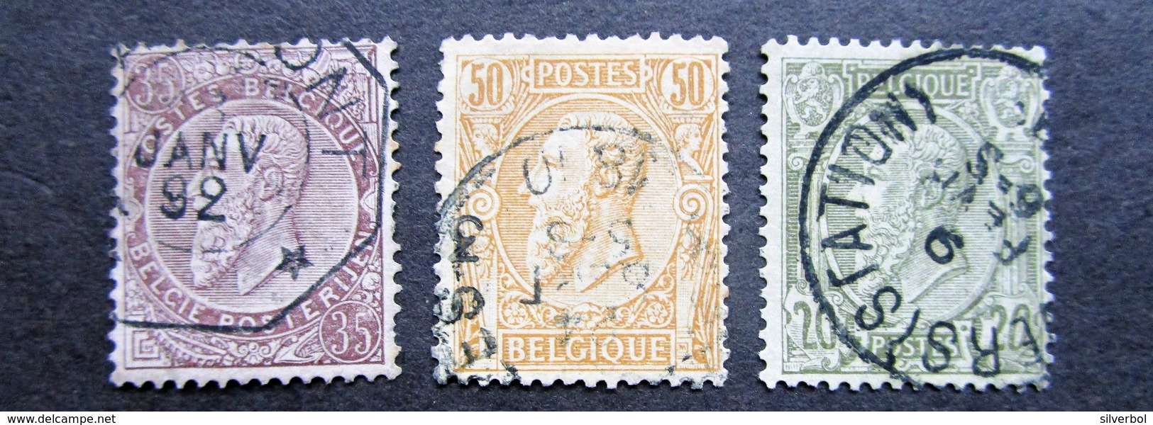 B1376 - Belgium - 1886-91 - Sc. 56-57-58 - 1884-1891 Leopold II.