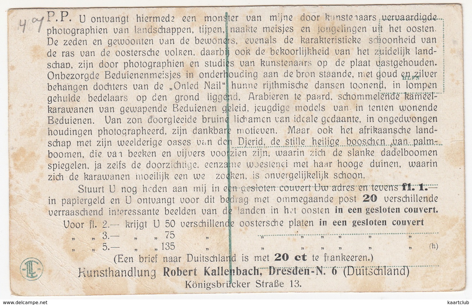 Oasis -  (Kunsthandlung Robert Kallenbach, Dresden-N. 6 - Duitschland) - (Algerie) - Andere & Zonder Classificatie