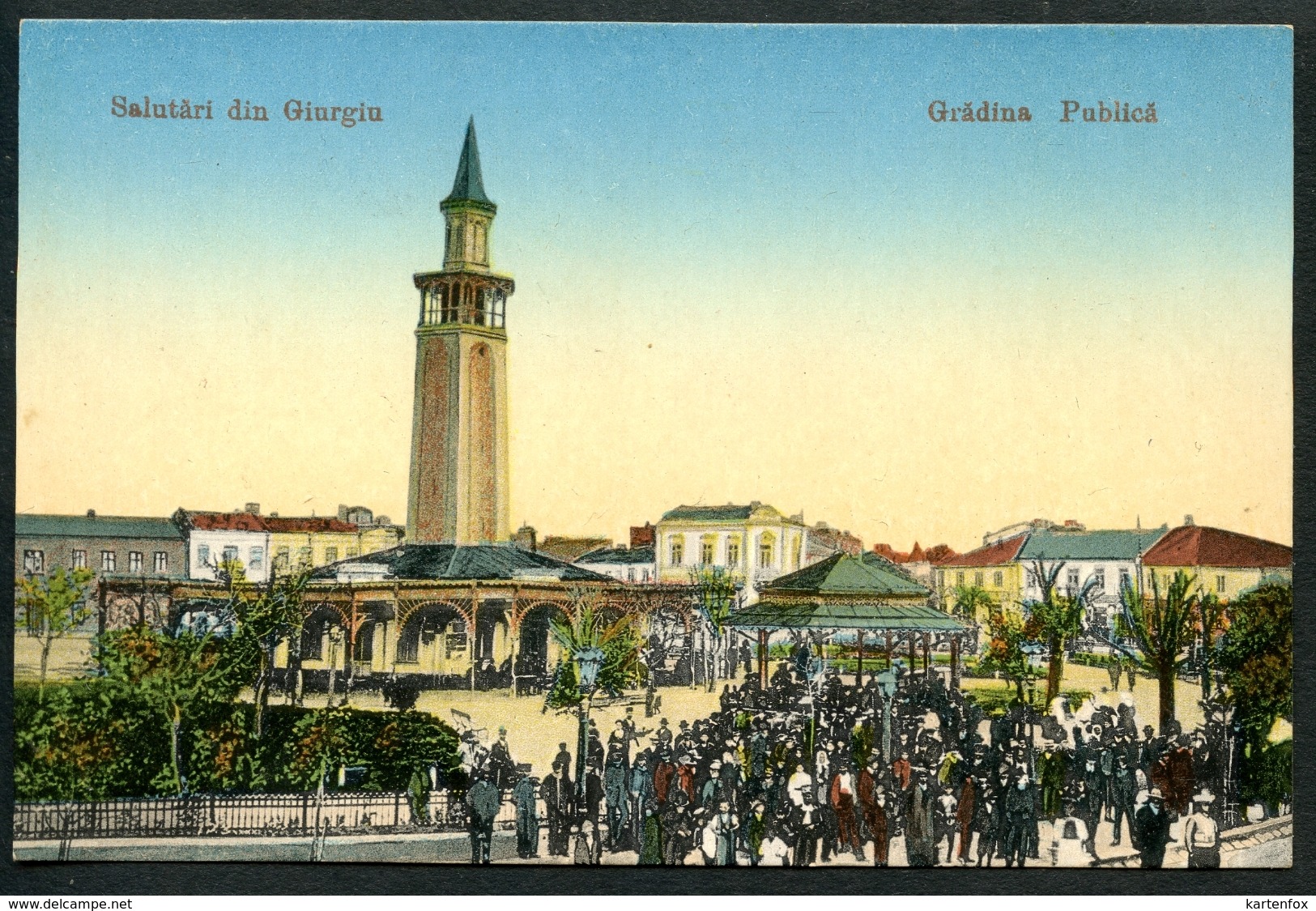 Giurgiu, Salutari Din, Gradina Publica, Um 1920, Große Walachei,Universal Saraga - Romania