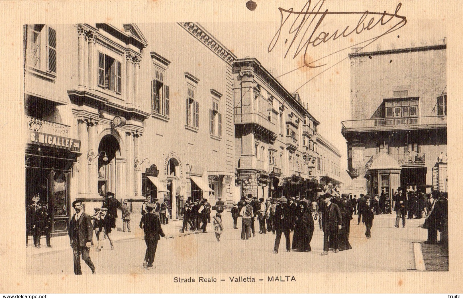 MALTE LA VALLETTE STRADA REALE (CARTE TOILE ) - Malta