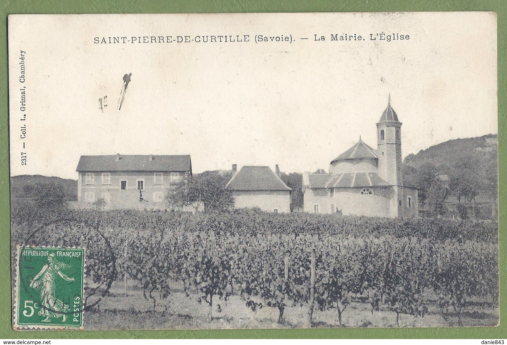 CPA - SAVOIE - SAINT PIERRE DE CURTILLE - LA MAIRIE, L'EGLISE ET LE VIGNOBLE - Collection L. Grimal  / 2317 - Sonstige & Ohne Zuordnung