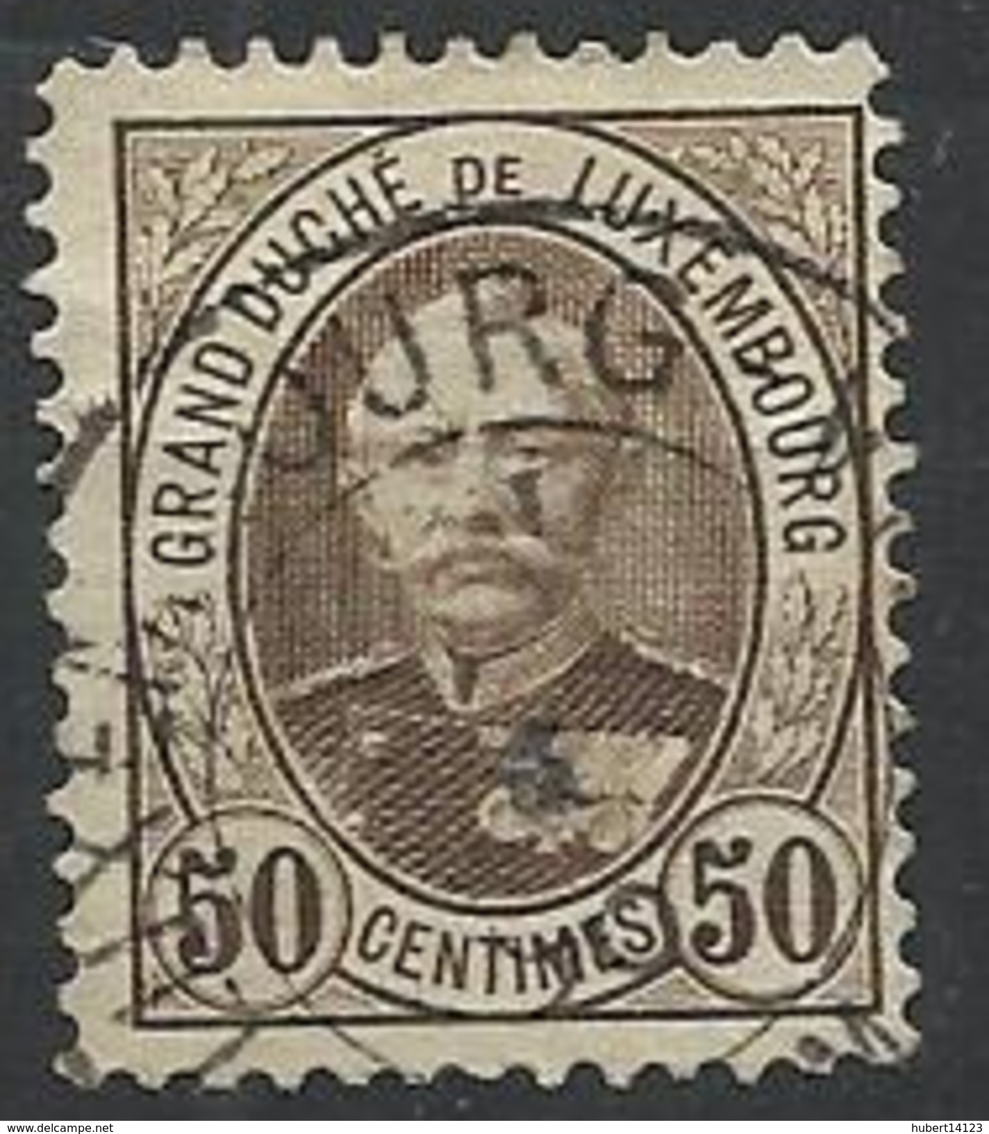 Luxembourg N° 65 Oblitéré - 1891 - 1891 Adolphe Voorzijde