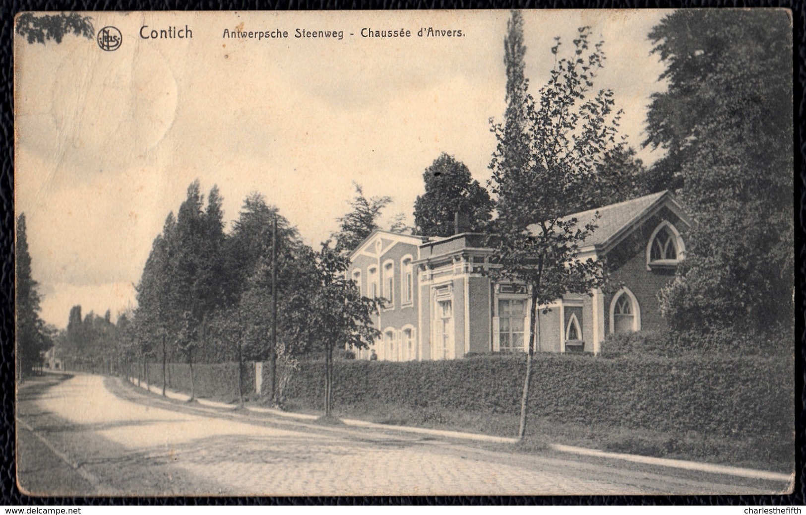 KONTICH - CONTICH - ANTWERPSCHE STEENWEG - CHAUSSEE D´ANVERS - NELS  - Exp. Vers Aix Les Bains 1909 - Kontich