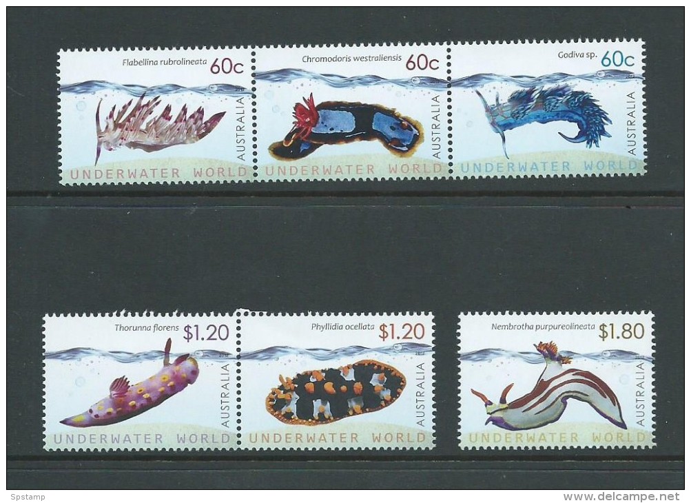 Australia 2012 Marine Life Underwater World Set Of 6 MNH - Mint Stamps