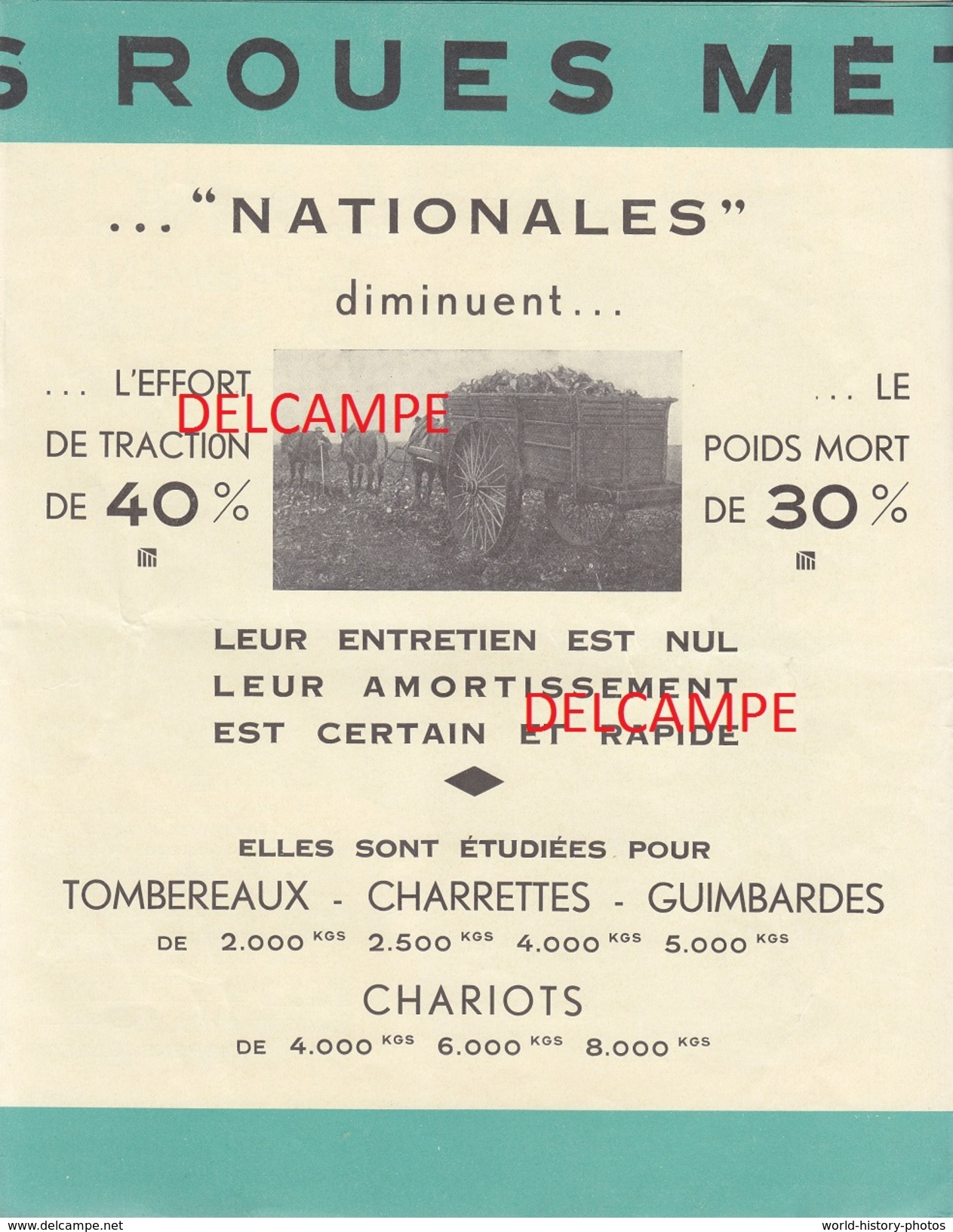 Dépliant Publicitaire  6 Pages  - ST DIZIER (Haute Marne)  Usines De La MOTTE - Roues Métalliques - Chariots - Transports