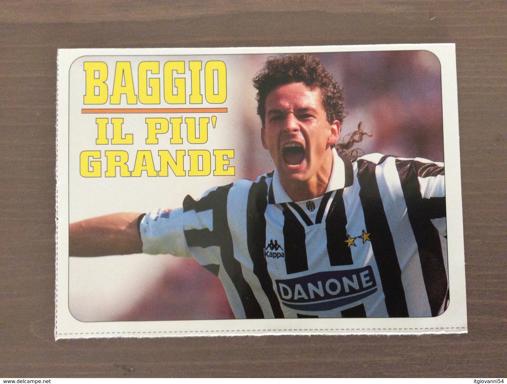 Cartolina In Bianco In Carta Leggera Di Roberto Baggio Della Juventus - Fútbol