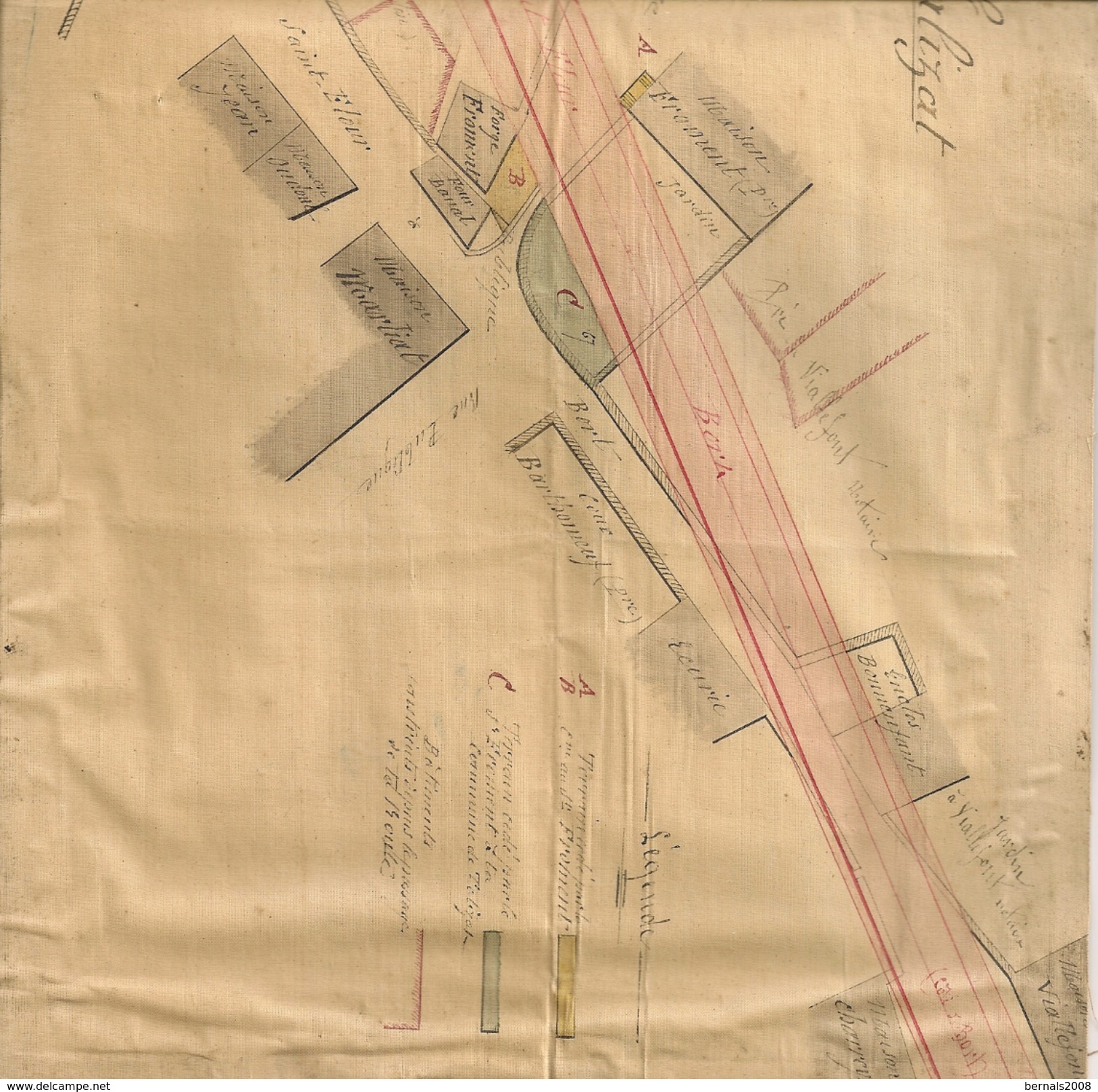 15 - TALIZAT - Plan Des Parcelles De Terrain - 1874 - Autres Plans