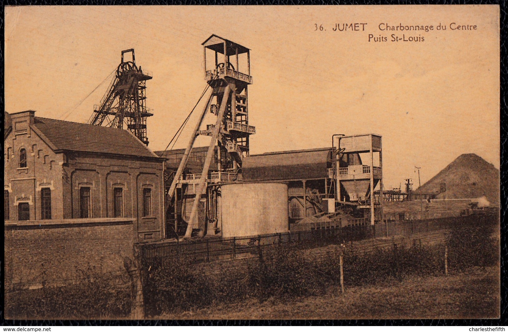 JUMET ** CHARBONNAGE DU CENTRE - PUITS St - LOUIS ** Coal Mine - Charleroi