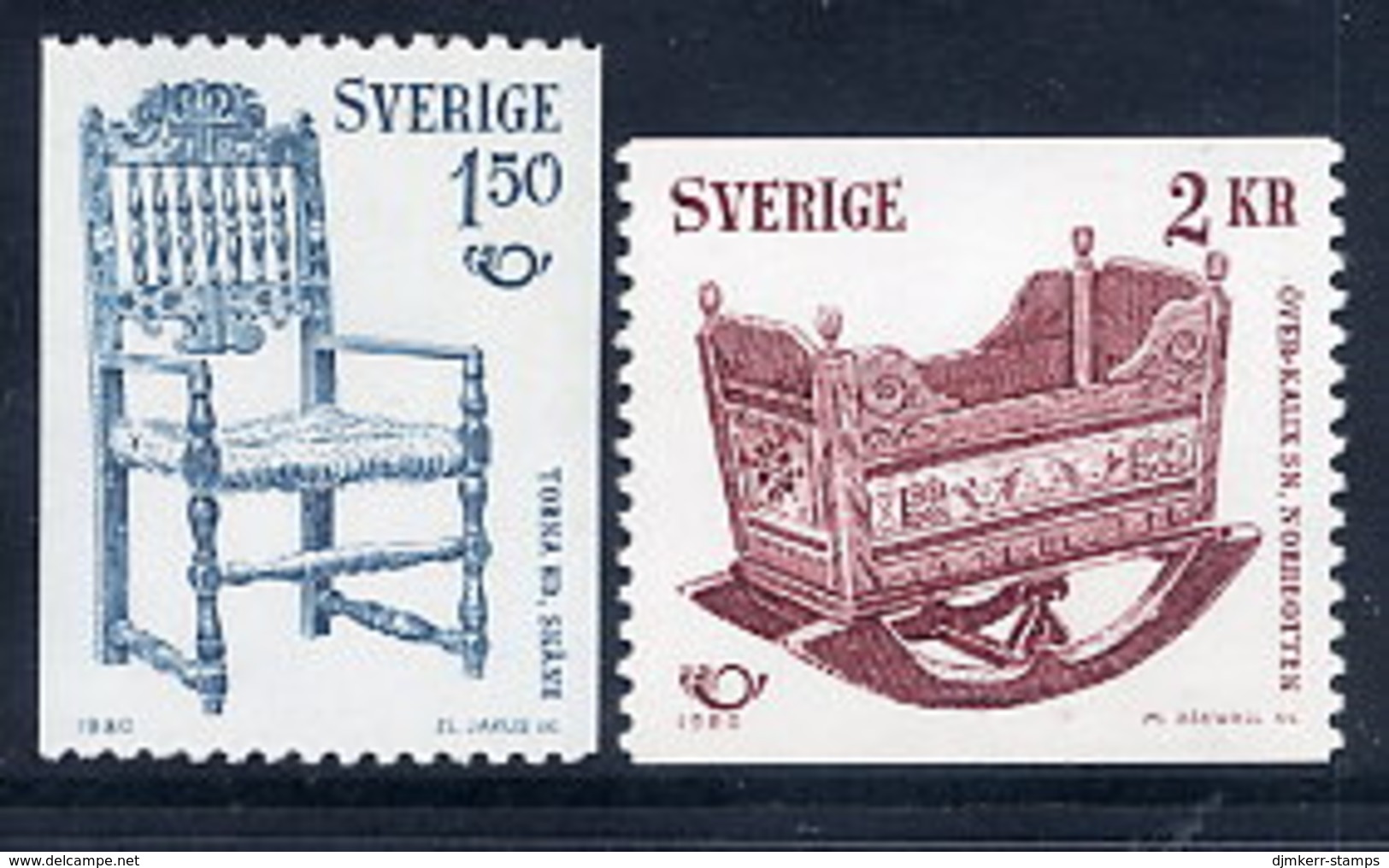SWEDEN 1980 Handicrafts  MNH / **.  Michel 1115-16 - Unused Stamps