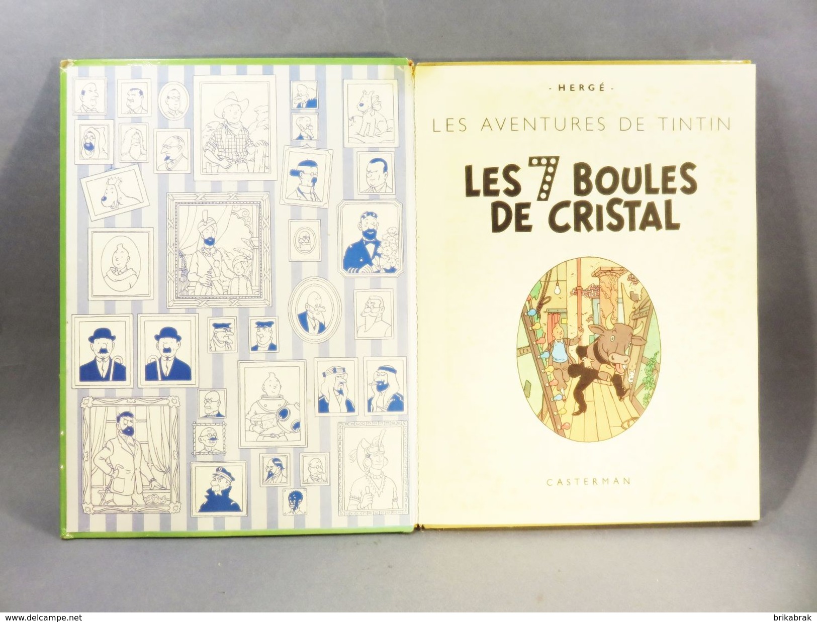 ° ALBUM LES AVENTURES DE TINTIN LES 7 BOULES DE CRISTAL 1966 - Livre BD Casterman Milou - Hergé