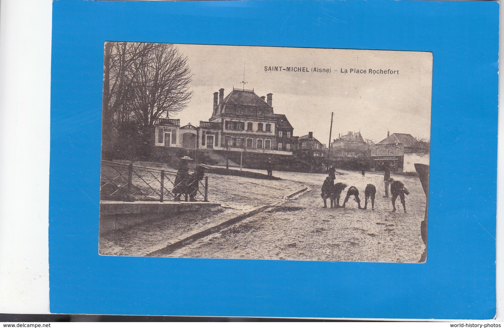 CPA - SAINT MICHEL  - La Place Rochefort  -  Enfants  -   Bréger éditeur - Autres & Non Classés