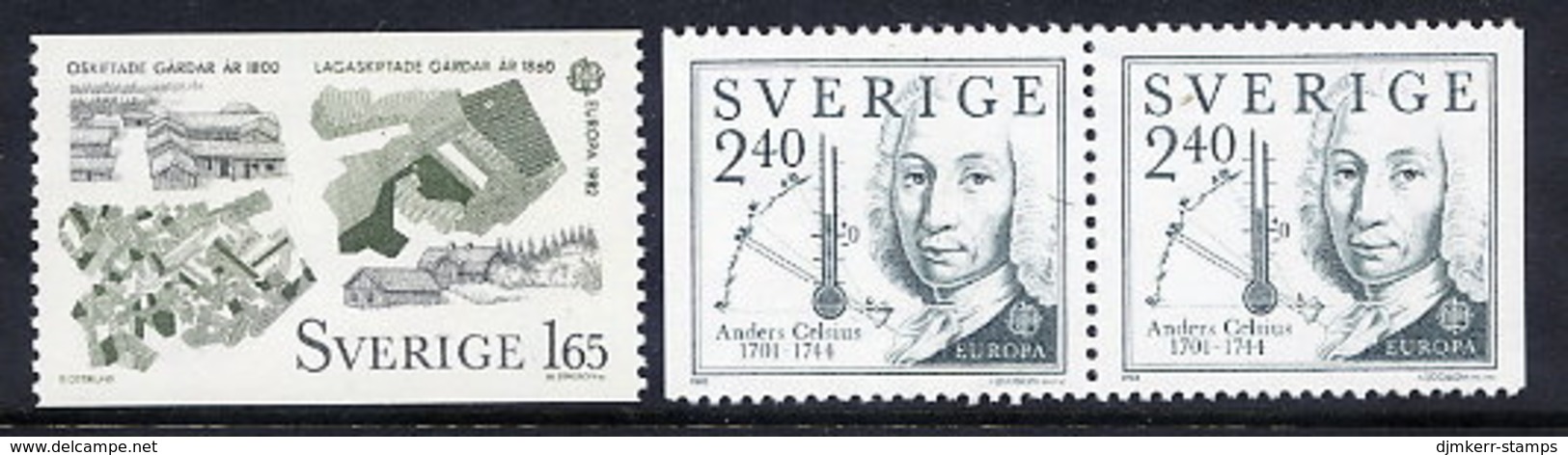 SWEDEN 1982 Europa: Historical Events MNH / **.  Michel 1187-88 - Unused Stamps