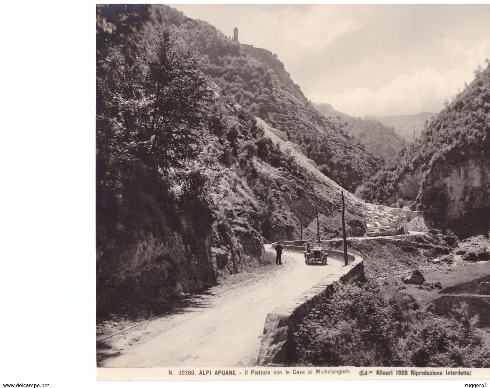 Foto (edizione Alinari 1928) N° 39300 ALPI APUANE Il Pietraio Con Le Cave Di Michelangiolo - Luoghi