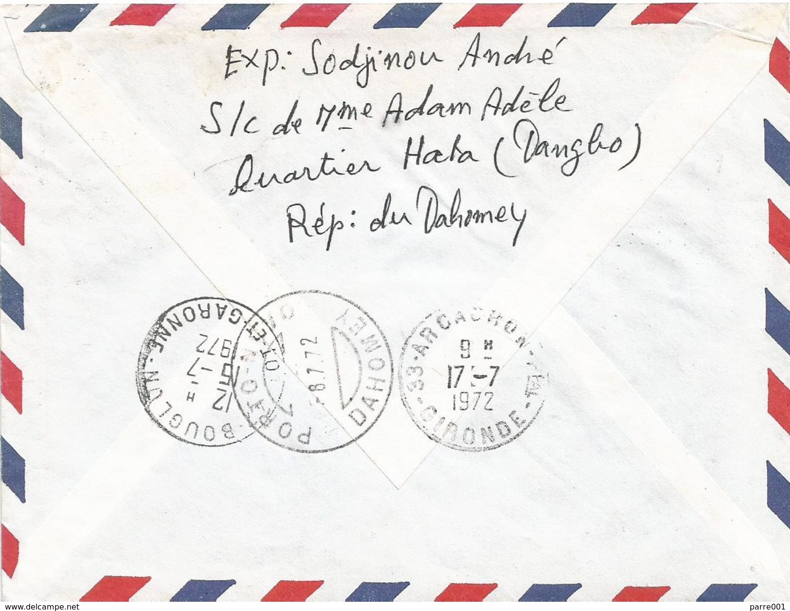 Benin Dahomey 1972 Dangbo Hexagonal Scouting Snake Registered Cover - Benin – Dahomey (1960-...)