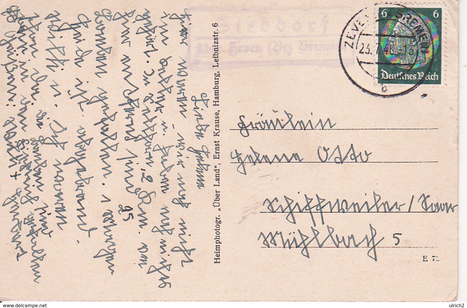 AK Gruß Aus Steddorf - Kriegerdenkmal - Geschäftshaus J. Albers - Stempel Steddorf - 1940  (26599) - Rotenburg (Wuemme)