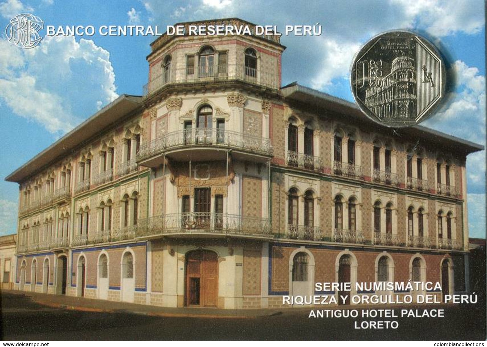 Lote PM2014-3, Peru, 2014, Moneda, Coin, Folder, 1 N Sol, Loreto, Art Nouveau - Perú