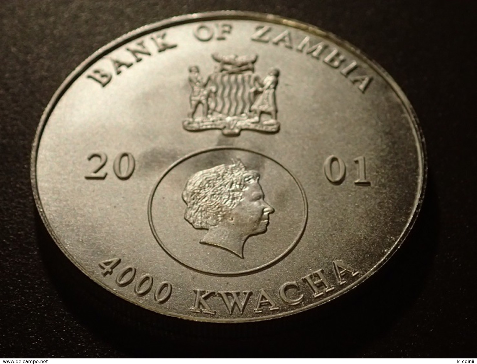 Zambia 4.000 4000 Kwacha 2001 Silver  - UNC - Zambie