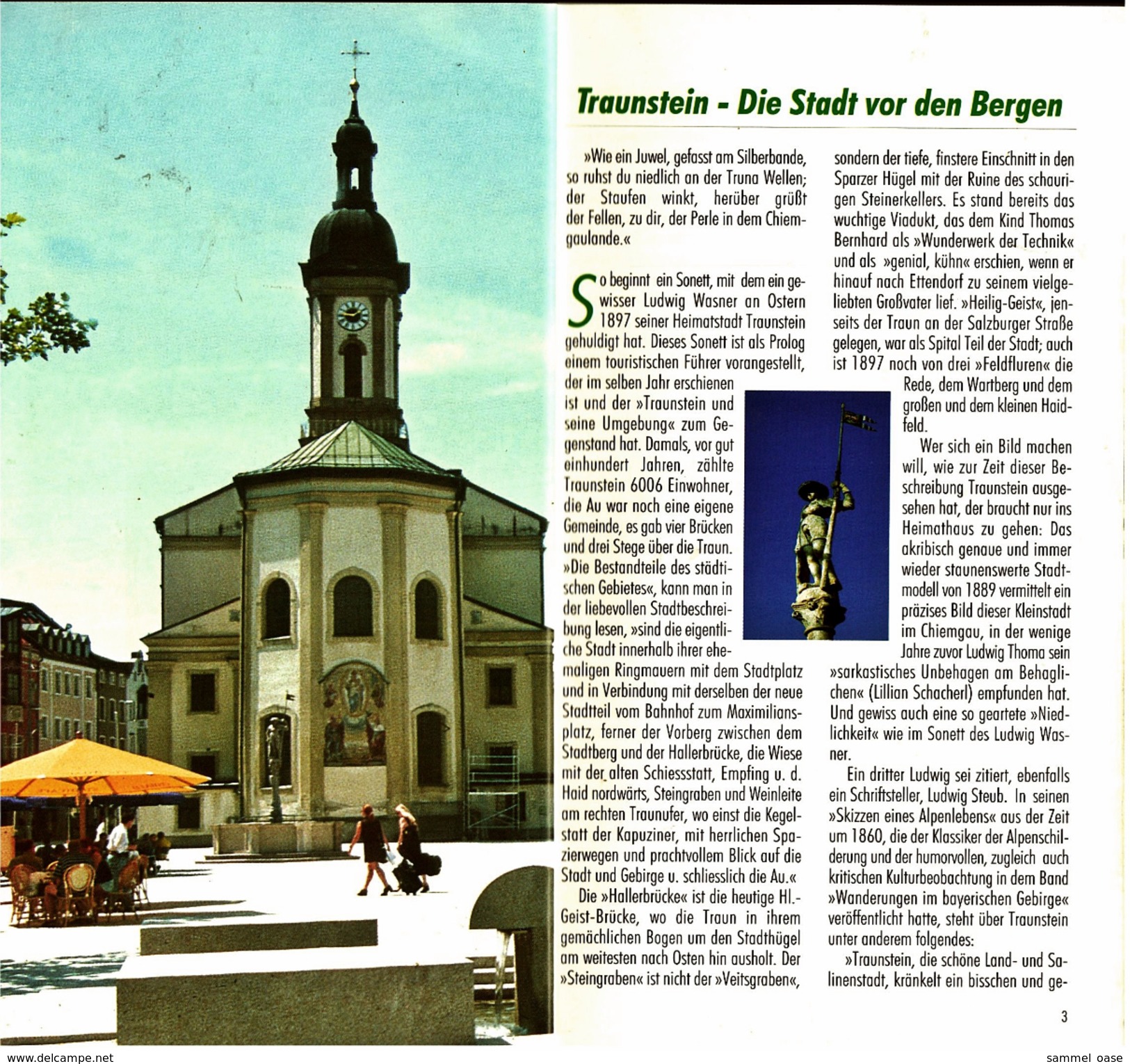 Broschüre / Taschenbuch : Führer Durch Traunstein  -  Die Stadt Im Chiemgau  -  Von 2007 - Baviera