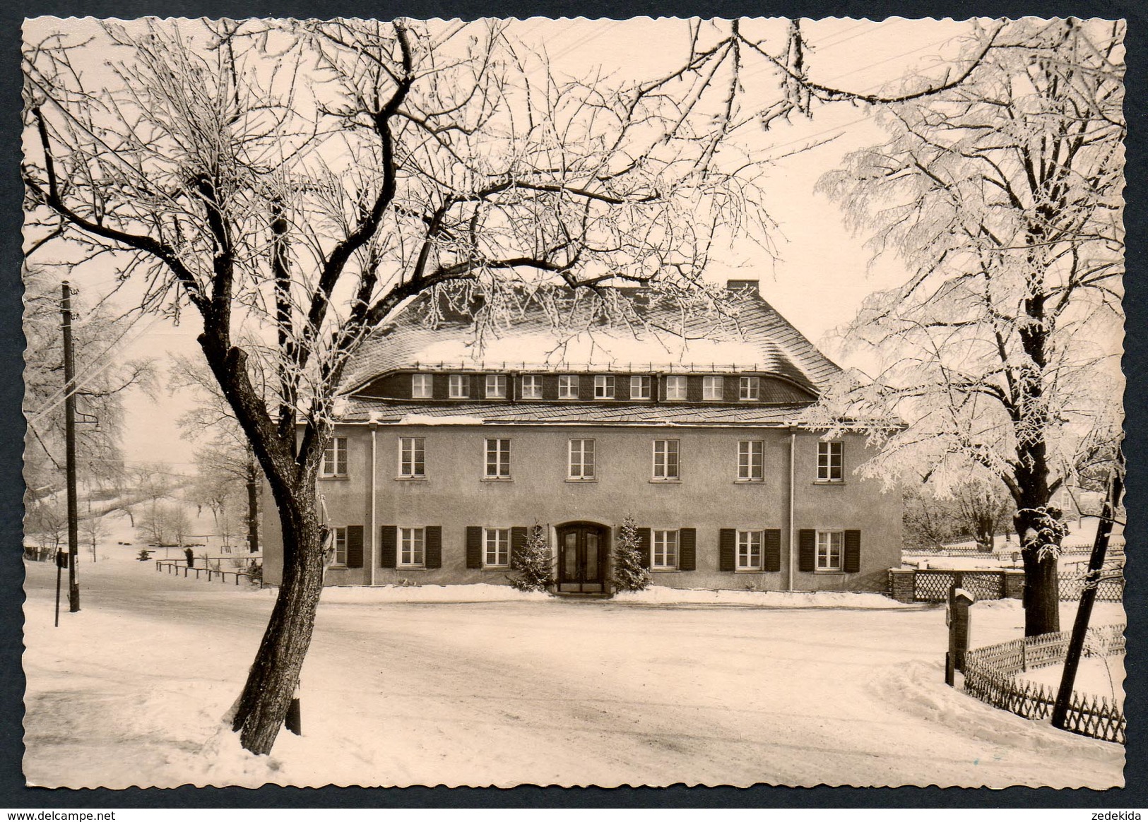 9211 - Alte Foto Ansichtskarte - Johnsbach Kr. Dippoldiswalde - Handwerkerheim - Foto Fischer - Landpost Landpoststempel - Glashütte