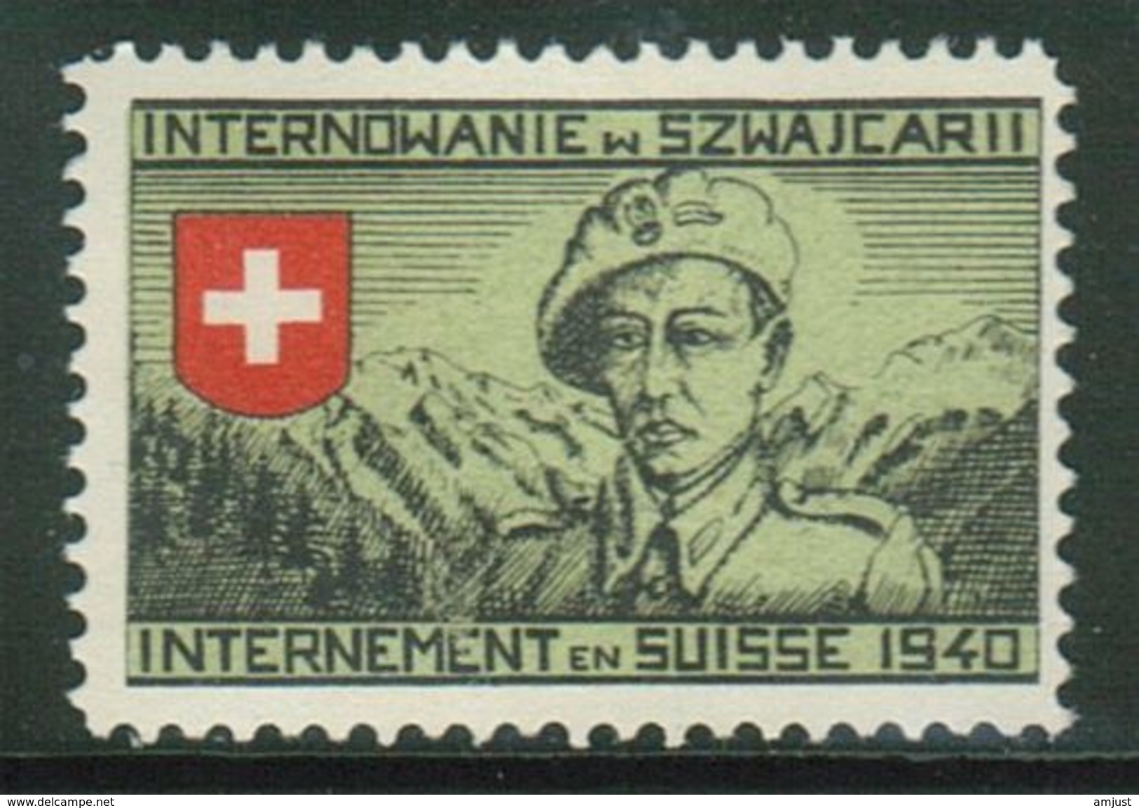 Suisse // Schweiz // Switzerland // Vignette Militaire 1939-45 //Internement En Suisse  No 11 - Vignettes