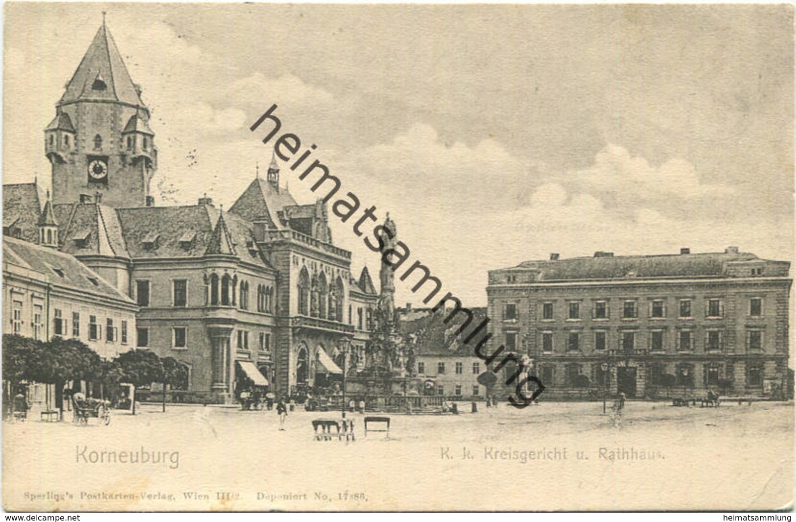 Korneuburg - K. K. Kreisgericht Und Rathaus - Verlag Sperling Wien III - Gel. 1904 - Korneuburg