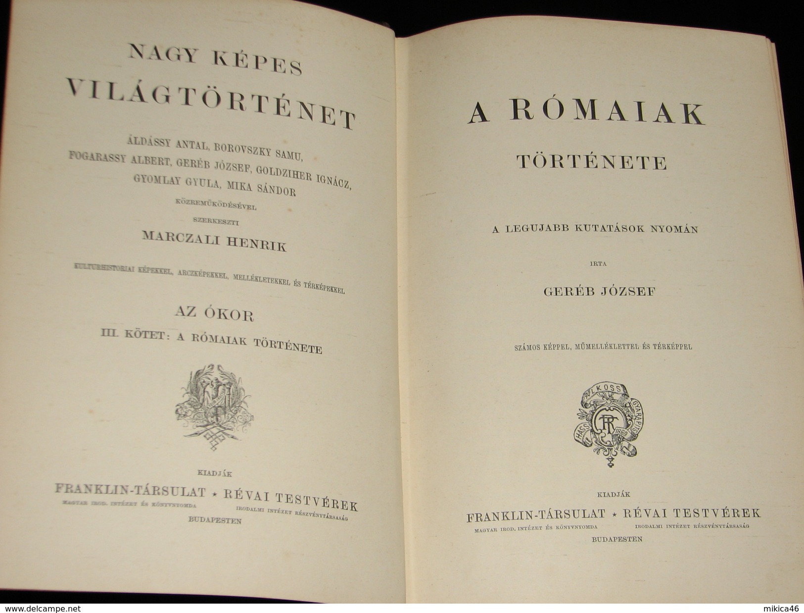 HUNGARY - A Romaiak Története 1899 - Livres Anciens