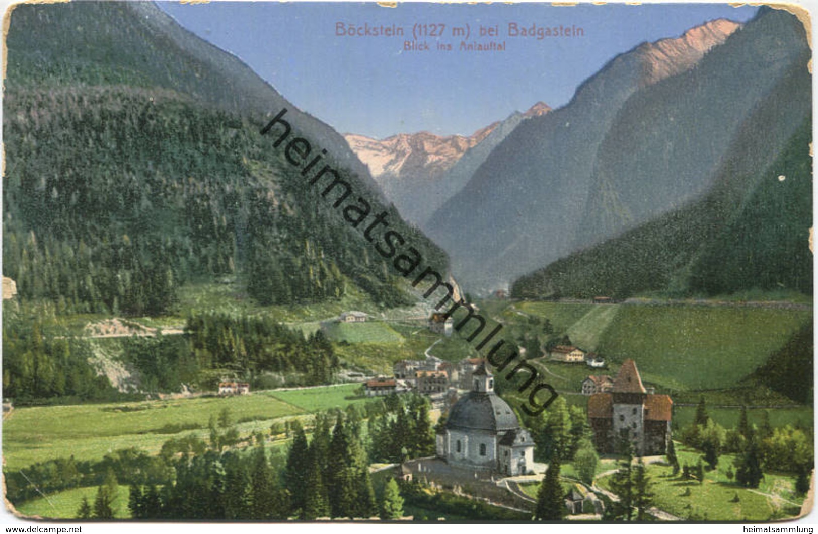 Böckstein - Blick Ins Anlauftal - Verlag Stengel & Co. Dresden Gel. 1913 - Böckstein