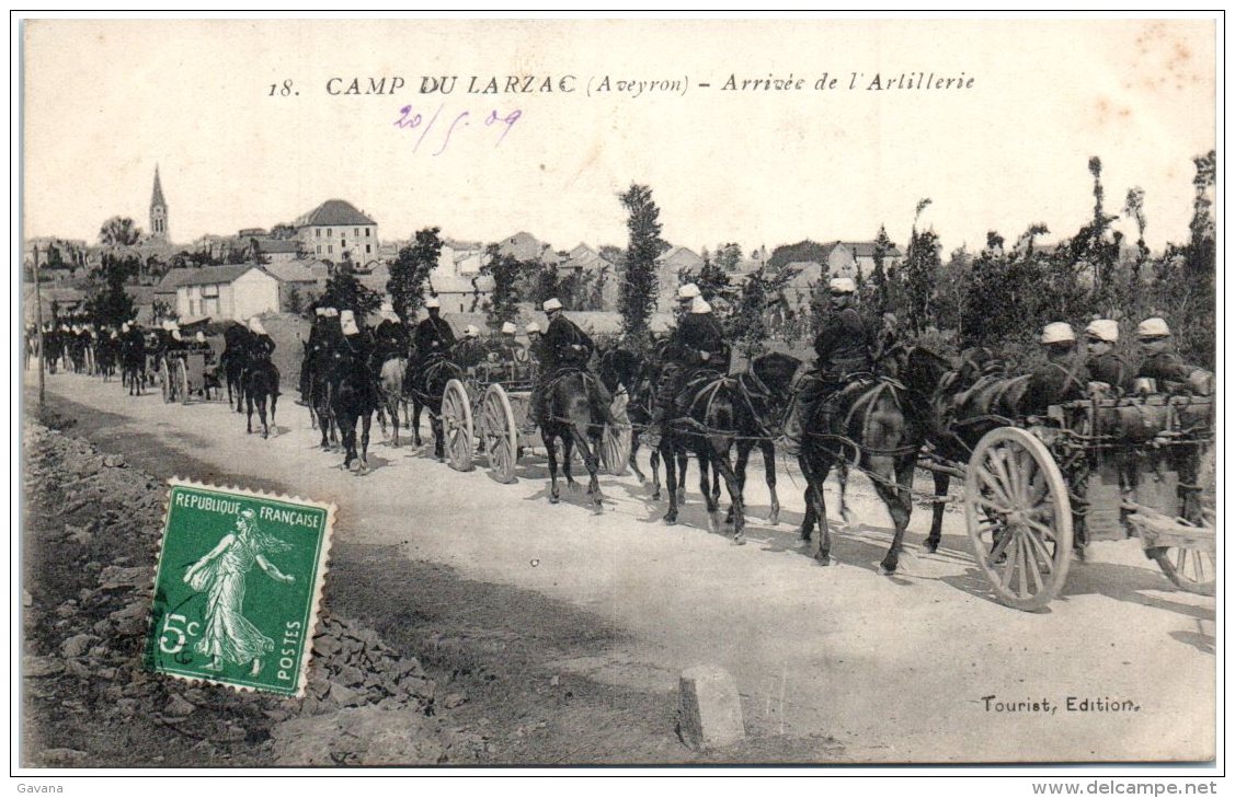 12 Camp Du LARZAC - Arrivée De L'artillerie - Autres & Non Classés