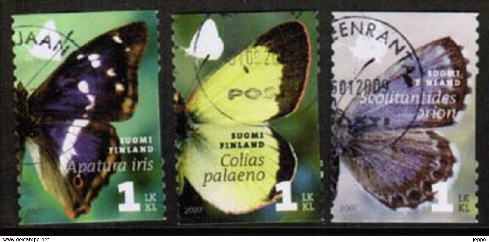 2007 Finland, Butterflies, Complete Used Set. - Used Stamps