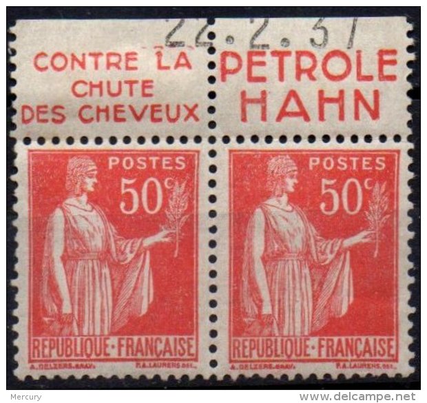 FRANCE - 50 C. Paix - Paire HAHN Type III Daté - Autres & Non Classés