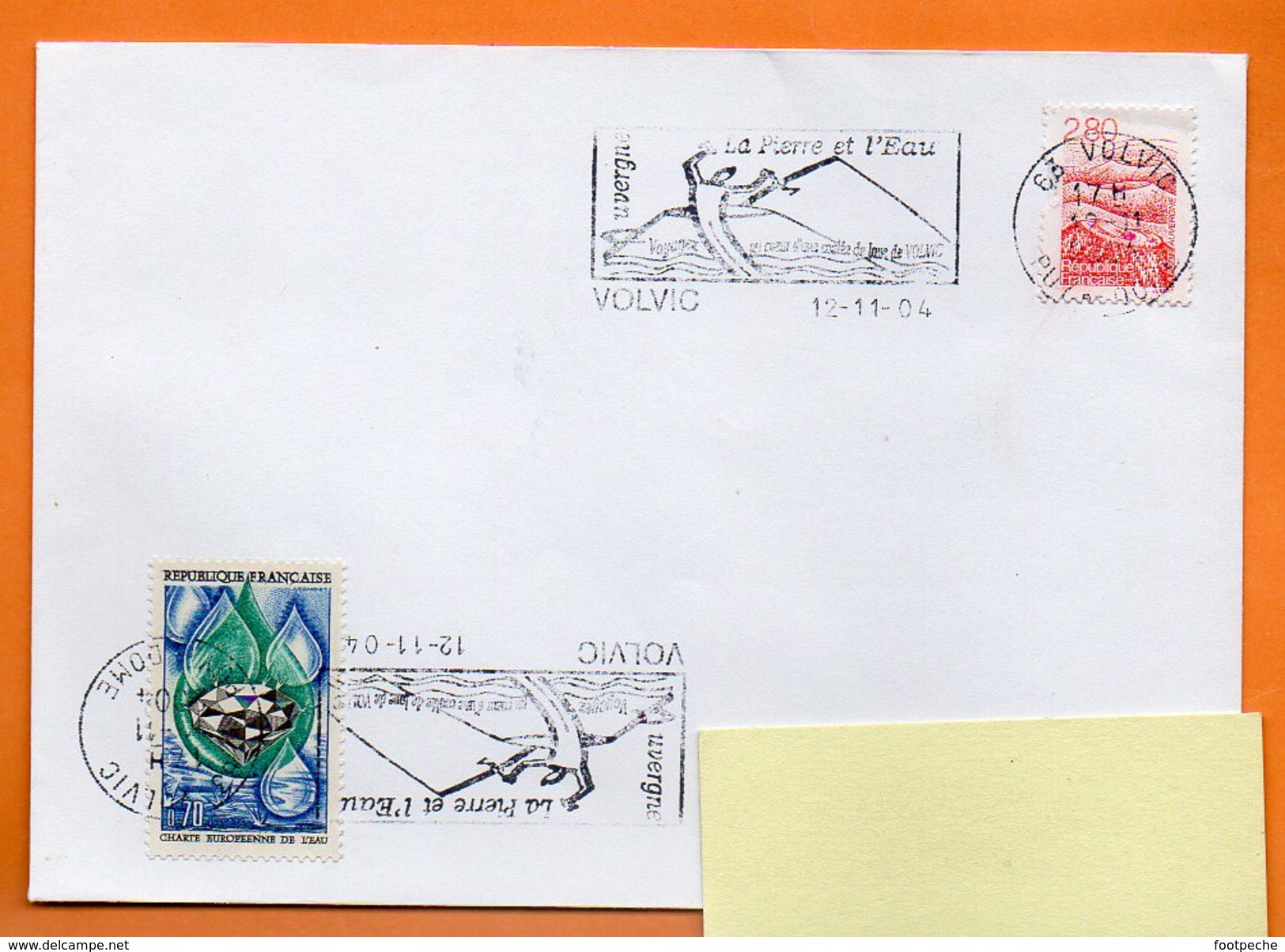 63 VOLVIC  LA PIERRE ET L'EAU     12 / 11 / 2004 Lettre Entière N° W 644 - Mechanical Postmarks (Advertisement)