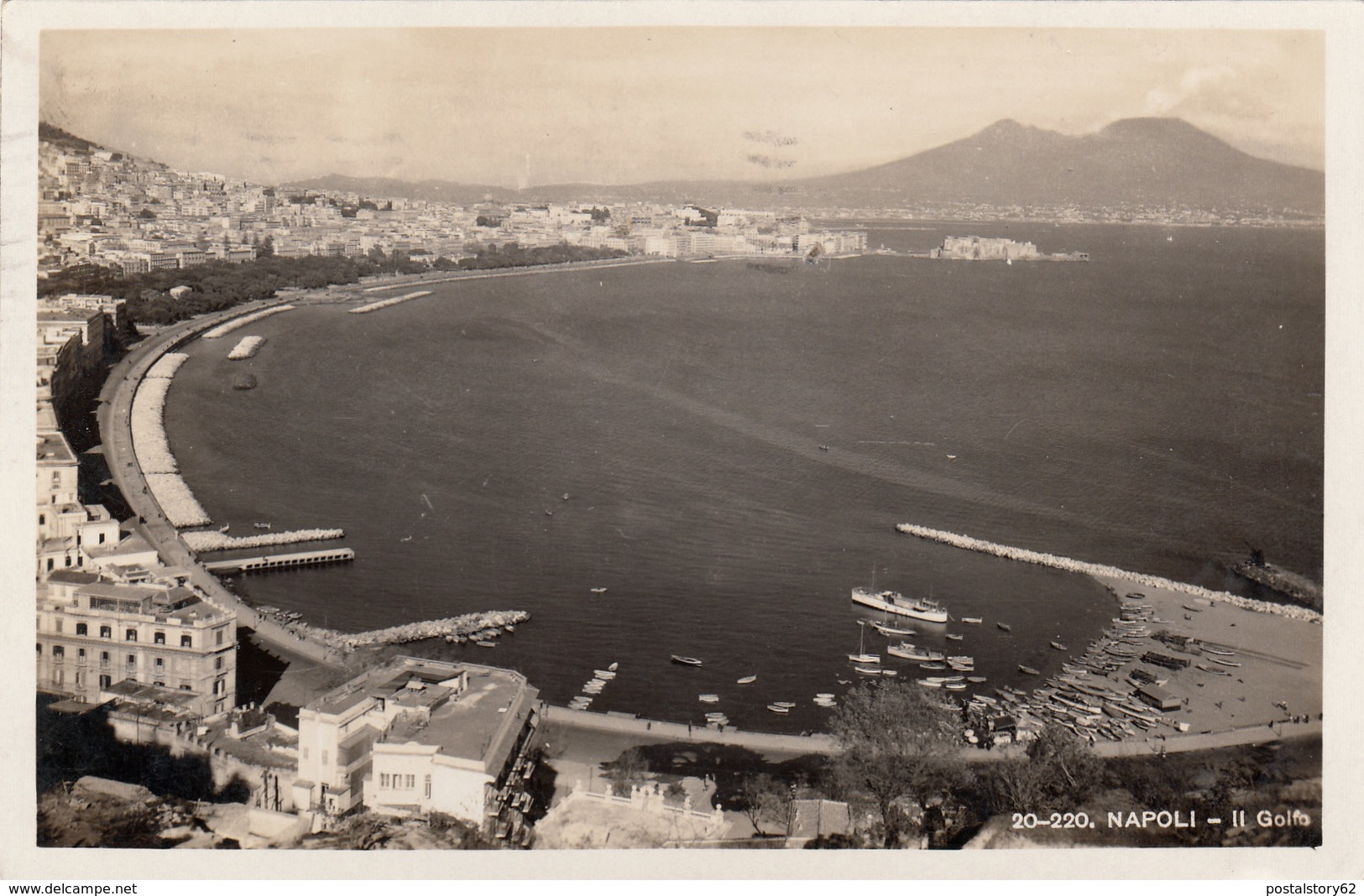 Cent. 20 Decennale Di Fiume Su Cartolina Panorama Golfo Di Napoli 1934 - Marcophilia